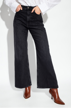 logo-patch stretch-cotton cargo shorts Green | Women's Clothing |  SchaferandweinerShops | Acne Studios Flared 'Acne Studios 2022' jeans